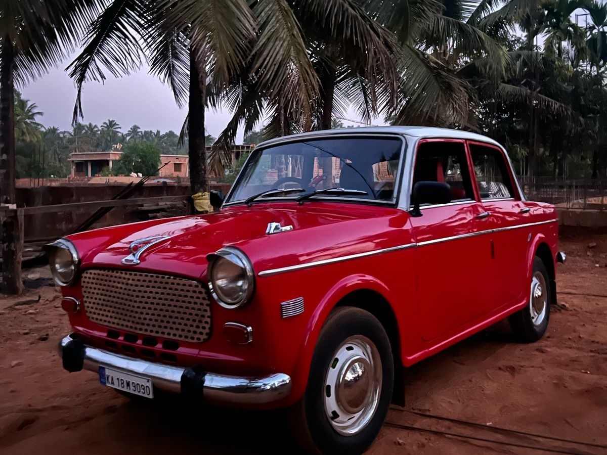 Red vintage Premier saloon